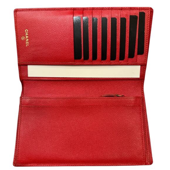 Chanel Red Caviar Long Flap Wallet - Picture 5 of 12